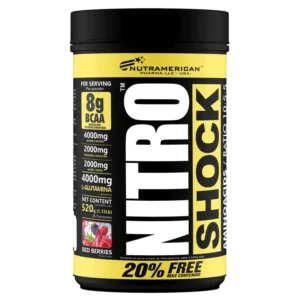 Nitro Shock BCAA + Glutamina 520g | Aminoácidos 10:1:1 Nutramerican
