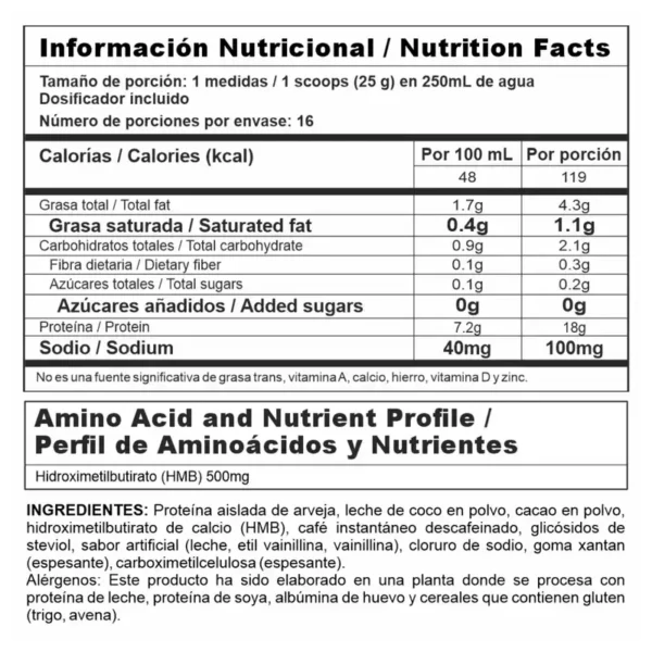 Nutra Vegan Protein 400g | Proteína Vegana con HMB y MCT - Nutramerican - Image 2
