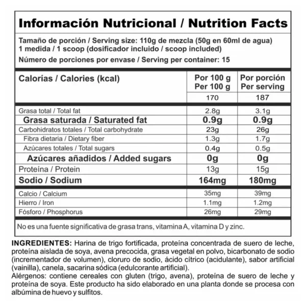 Protein Pancake Tradicional 750g | Mezcla para Pancakes con Whey - Image 2