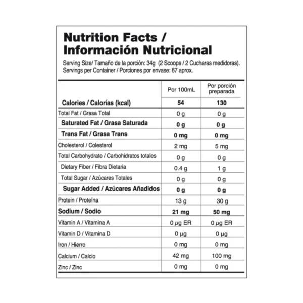Isolate Gourmet Vainilla 5LB | Proteína sin Azúcar Vitanas - Image 3