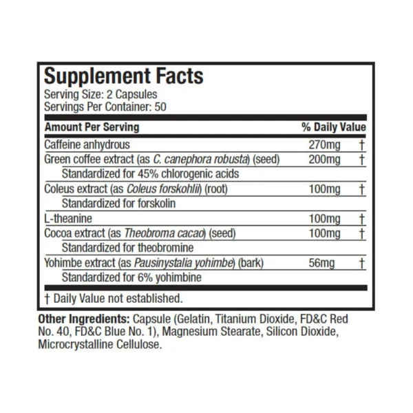 Hydroxycut Hardcore Elite Muscletech 100 cápsulas | Quemador de grasa y energía extrema - VitalSport - Image 2