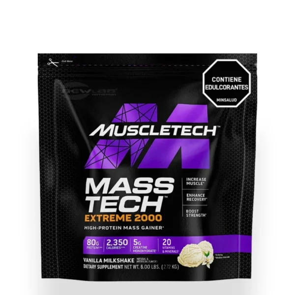 Mass Tech Extreme 2000 Vainilla 6 lbs | Ganador de masa muscular alto en calorías y proteína - VitalSport - Image 3