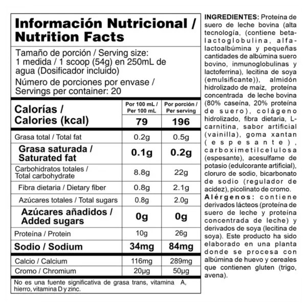 BiPro Lite 2.4LB Vainilla | Proteína con Colágeno y L-Carnitina - Image 2