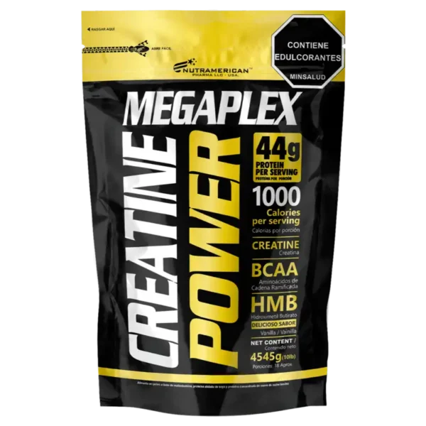 Megaplex Creatine Power 10LB Vainilla | 44g Proteína + HMB + BCAA - VitalSport
